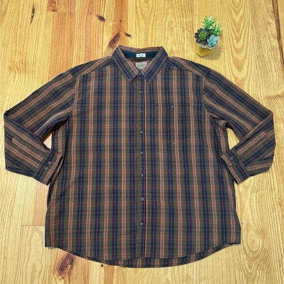 C.E. Schmidt Mens XXL Long Sleeve Plaid Button Down Work Casual Shirt - Picture 1 of 5